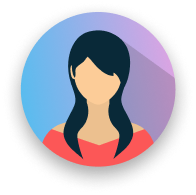 Avatar of a woman with black hair