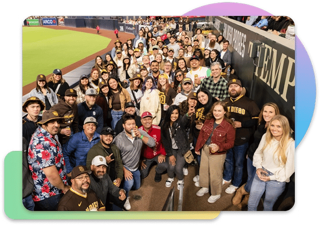 Group photo of TCWGlobal at Petco Park