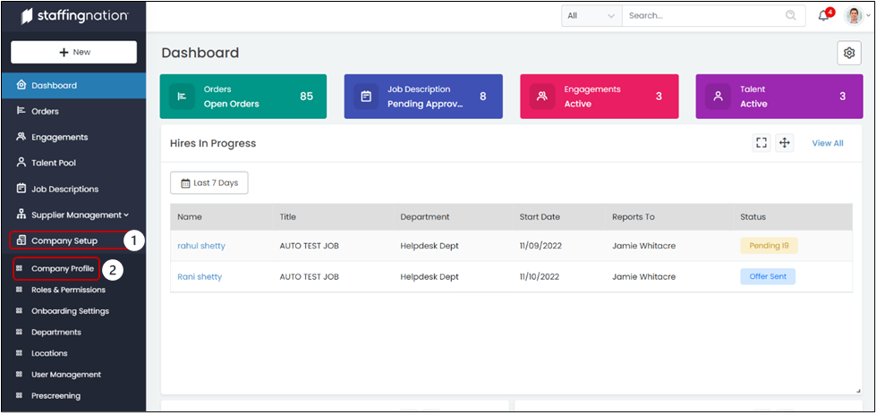 StaffingNation Dashboard