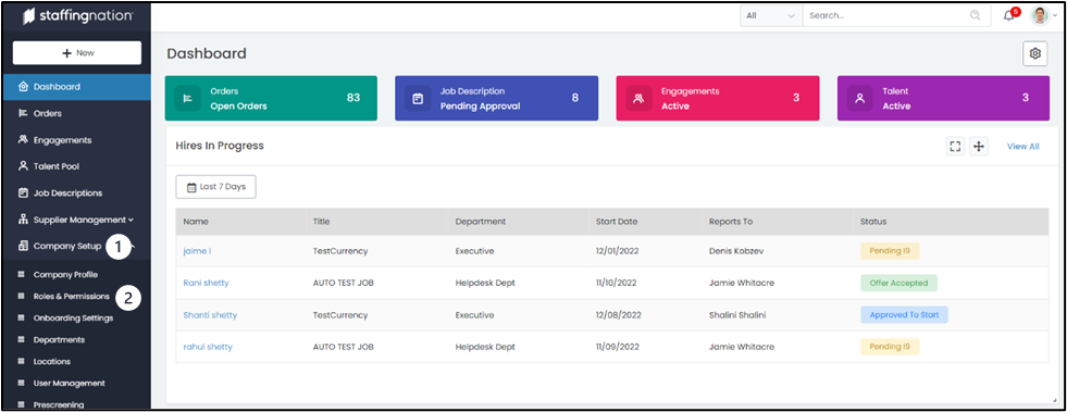 StaffingNation Dashboard